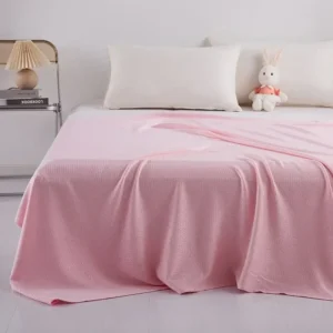couverture d'été légère et respirante rose