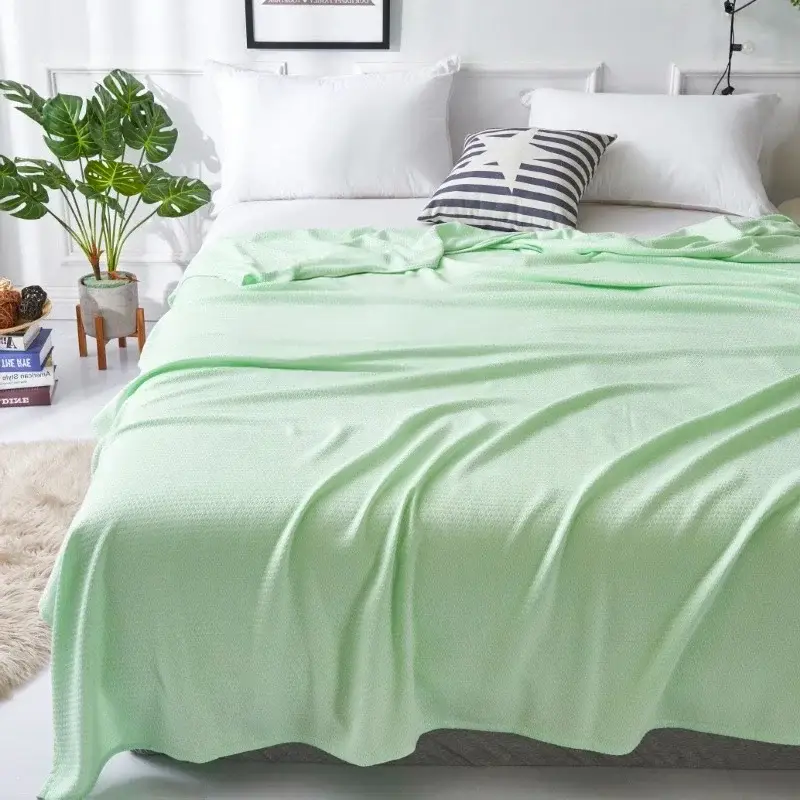 couverture d'été légère et respirante vert