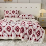 couverture en laine d'agneau artificielle, chaude et confortable