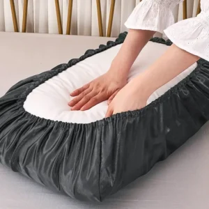 Housse de coussin en satin lisse à bande élastique, confortable et solide