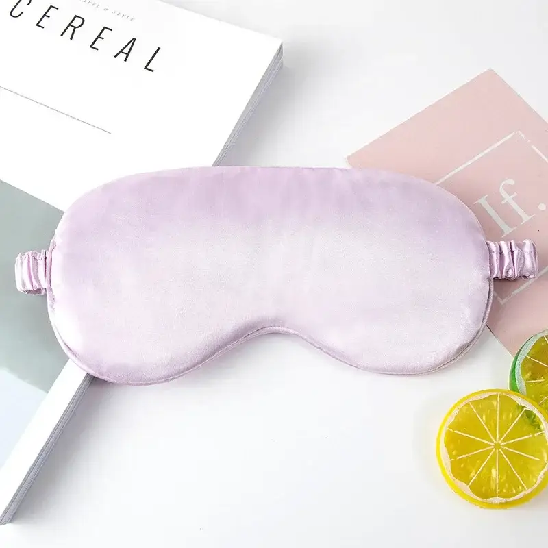 masque de nuit en soie violet