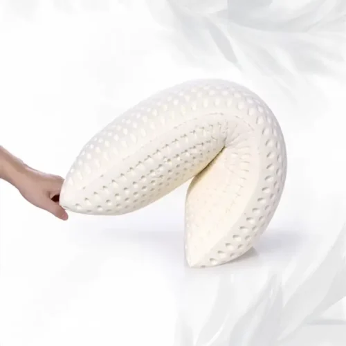 oreiller orthopédique, soulage les douleurs au cou, confortable et respirant plié