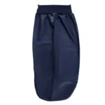 bonnet de nuit long en satin, soyeux avec large bande élastique bleu marine