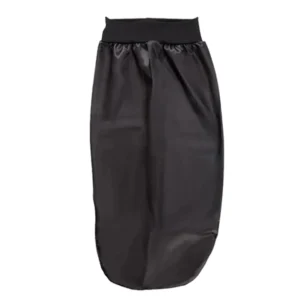 bonnet de nuit long en satin, soyeux avec large bande élastique noir