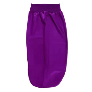 bonnet de nuit long en satin, soyeux avec large bande élastique violet