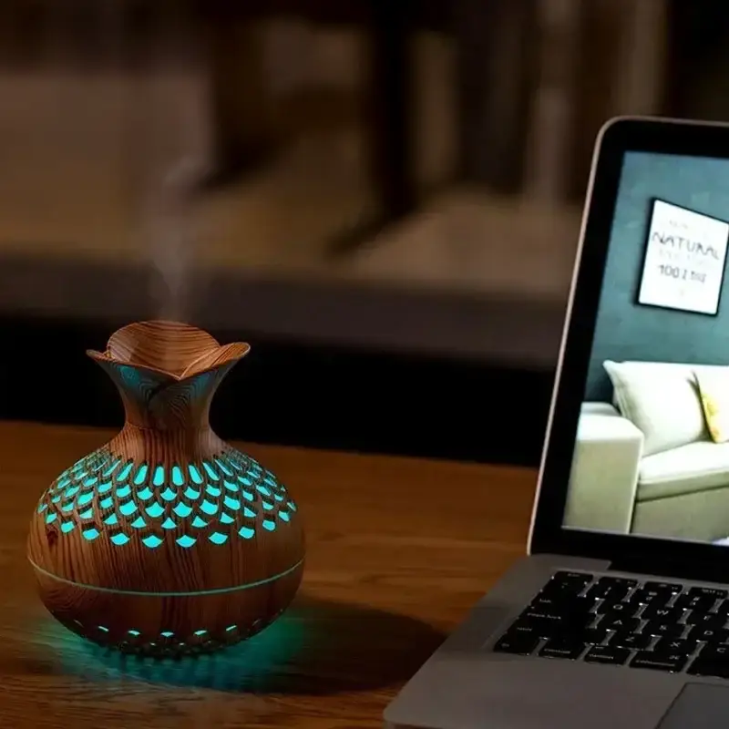 diffuseur d'huile essentielle et d'arome parfumé, purificateur et humidificateur d'air électrique usb