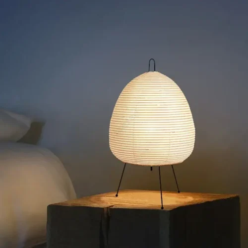lampe japonaise à led en papier de riz