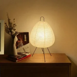 lampe japonaise à led en papier de riz