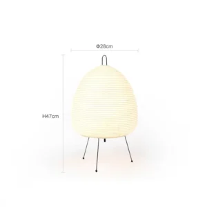 lampe japonaise à led en papier de riz