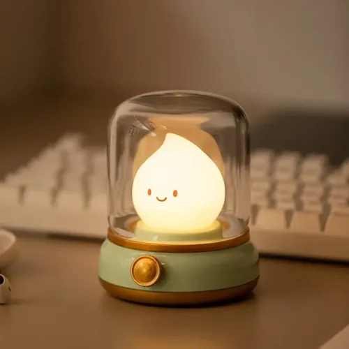mini lampe de nuit led en forme de flamme toute mignonne