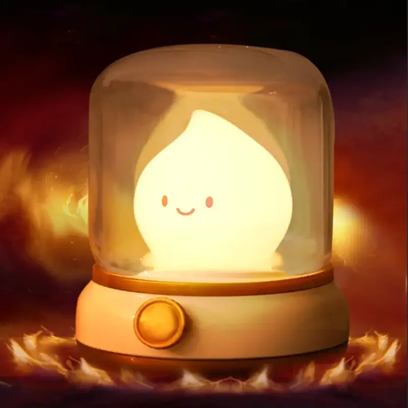 mini lampe de nuit led en forme de flamme toute mignonne