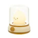 mini lampe de nuit led en forme de flamme toute mignonne jaune