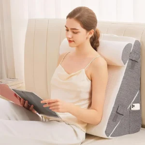 oreiller compensé, mousse à mémoire de forme avec appui tête, coussin incliné réglable