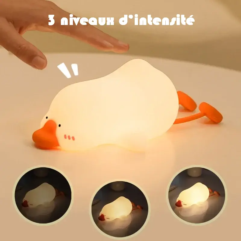 veilleuse canard à led en silicone