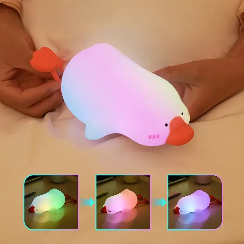 veilleuse canard à led en silicone