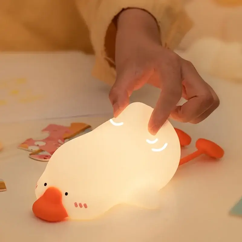 veilleuse canard à led en silicone
