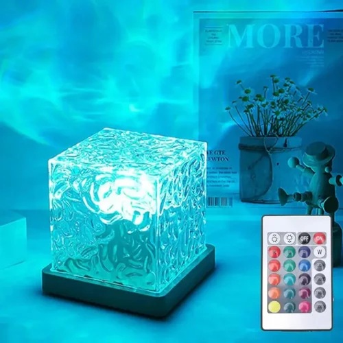 veilleuse cube de glace sous marine à led, 16 couleurs