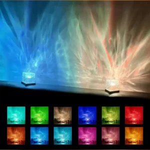 veilleuse cube de glace sous marine à led, 16 couleurs