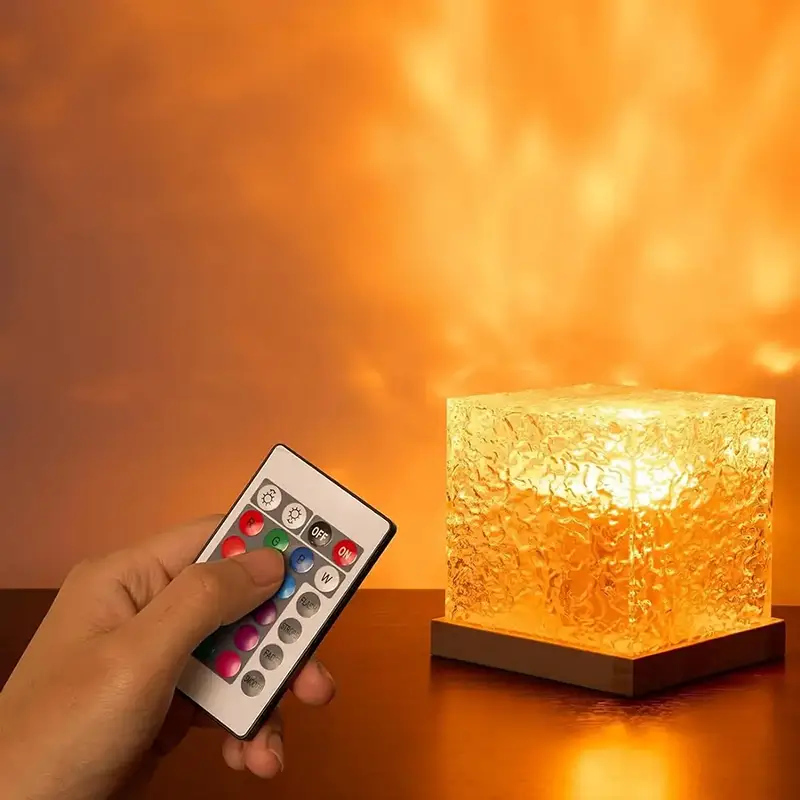 veilleuse cube de glace sous marine à led, 16 couleurs