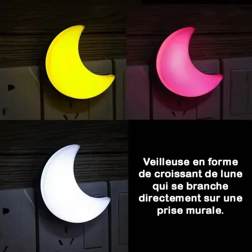 veilleuse lune à led avec capteur de lumière intelligent
