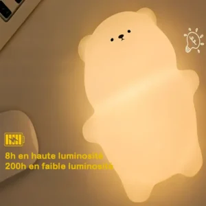 veilleuse ourson en silicone pour enfants