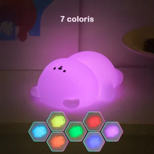 veilleuse ourson en silicone pour enfants