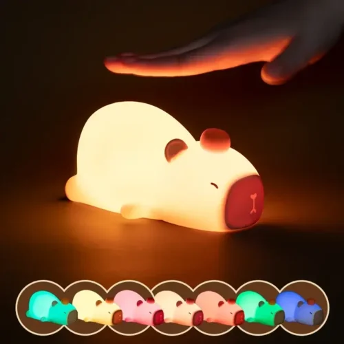 veilleuse petit rongeur cabiai en silicone led