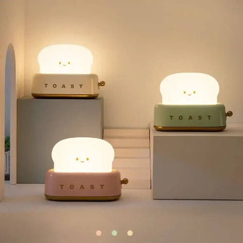 veilleuse toast gril pain à led pour chambre d'enfant