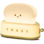 veilleuse toast gril pain à led pour chambre d'enfant jaune