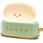 veilleuse toast gril pain à led pour chambre d'enfant vert